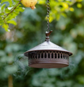 Juhan Outdoor Wrought Iron Mosquito Coil Holder Home Garden Hanging Creative Incense Burner Windproof Camping Coil Stand