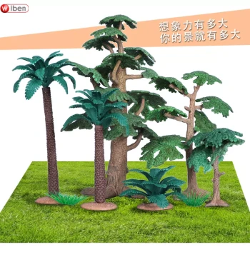Jurassic Simulation Large Tree Plant Dinosaur Toy Model Merchandise Static Solid Figure Ornament T-Rex Gift