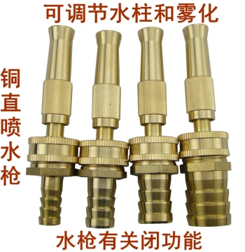 Car Wash Water Gun Nozzle - High Pressure Home Use Multi-function Copper Straight Spray Head for Cleaning and Gardening