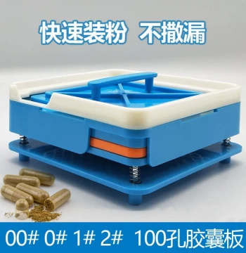 Capsule Filler Size 0# Size 1 Size 00 100-Hole Capsule Board Filling Board Empty Capsule Tool Powder Filling Device