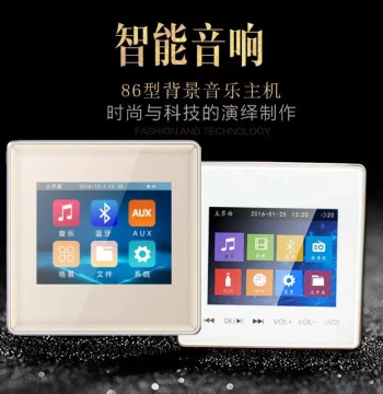 Bluetooth Background Music Host System: Wall-Mounted 86-Type Panel Amplifier for Home/Hotel Ceiling Speakers (Constant Resistance)