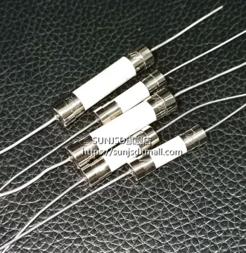 Ceramic Fuses for Induction Cookers, ACs, and TVs, 250V, 5*20mm with Pins, Available in 10A, 12A, 15A, 20A, 25A