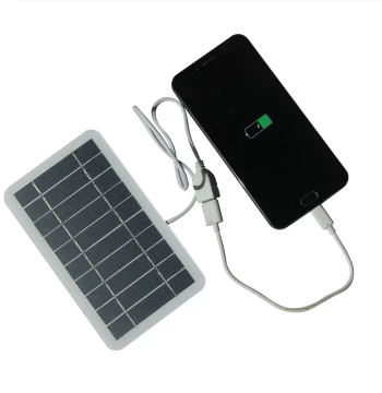 2W 5V Solar Charging Panel - Portable Outdoor Power Bank Charger for Mobile Phones