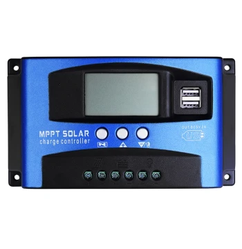 MPPT Solar Controller 30A 100A Fully Automatic Charge/Discharge, Compatible with 12V 24V 48V PV Panels