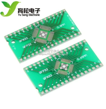 QFP32 to DIP32 TQFP LQFP EQFP Adapter Board 0.8mm Pin Pitch Decoupling Filtering