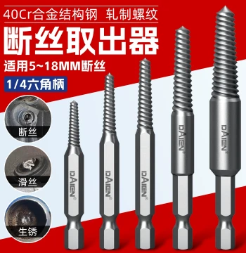 Broken Screw Extractor Tool, Reverse Thread Tap for Stripped Hex Shank Screws, Triangle Valve and Hand Drill Screw Remover