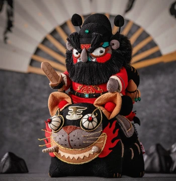 Wang's Handcraft 'Zhong Kui the Heavenly Master' Embroidery DIY Kit: Premium Intangible Cultural Heritage Doll for Dragon Boat Festival Sachets