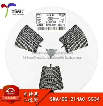 SS34 SMA Surface Mount Schottky Diode 1N5822 Type A 3A/40V (10 Pieces)