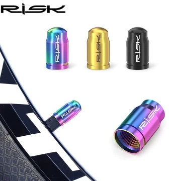 RISK Mountain/Road Bike Titanium Alloy Screws, Wheel Set Inner Tube Valve Caps, French Valve Dust Covers