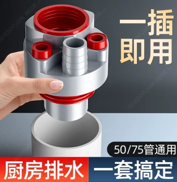 Kitchen Drain Pipe 3-Way Connector Sink Drain Dishwasher Splitter Water Purifier Sewer Anti-Odor Device