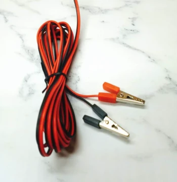 Car Battery Clamps Copper Thickened Small Size Charging Line with Clips, 12V Copper Welding Wire with Alligator Clips