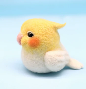 Wool Felt Poking Fun Pure Handmade Gift DIY Little Sun Autumn Pants Cockatiel Blue Flash Pet Materials
