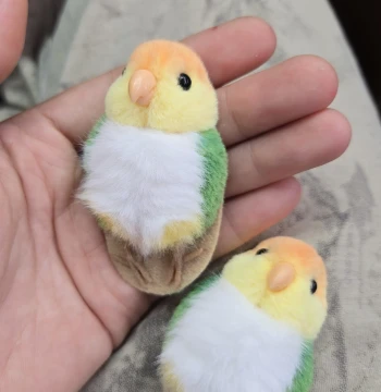 Maozu Quwu Handmade Super Cute Little Parrot Pendant Caique Yellow Peach Green Peach Lovebird Monk Plush Doll