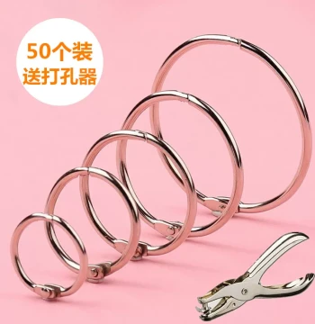 Loose-Leaf Metal Binder Rings, Open Ring for DIY Photo Albums, Desk Calendars, Planners, and Cards
