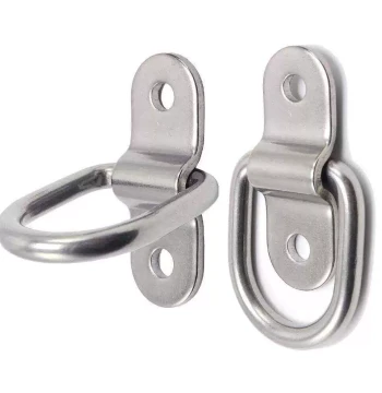 Heavy-Duty Galvanized D-Ring Tie-Down Hooks for Container Floors - Secure Rope Fastening