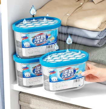Japanese Home Dehumidifier Box Moisture Absorber Desiccant Indoor Wardrobe Anti-Damp Anti-Mold Pack Dehumidifying Bag Moisture Absorbing Box Magic Tool