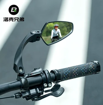Rockbros Bicycle Rearview Mirror Mountain Bike Reflector Folding E-bike Reverse Mirror Convex Rearview Mirror