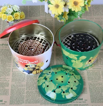 Portable Mosquito Coil Tray, Extra Large and Deep Outdoor Camping Anti-Mosquito Box with Ash Catcher, Home Fireproof with Lid