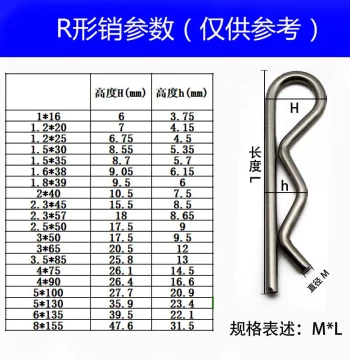 304 Stainless Steel R-Pin Type B Pin Wave Closed Pin Open Pin Retaining Ring Lock Pin Cotter Pin 9.9 Free Shipping