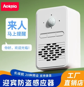 Welcome Motion Sensor for Store Entrance, Supermarket Doorway Alert Reminder, Shop Greeter with Voice Broadcast