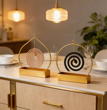 Triangular Home Wrought Iron Sandalwood Rack Incense Holder Farm Coil Tray Incense Burner Stand Ash Catcher Ash Pan