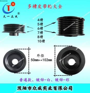 Complete Auto Parts Generator Pulley, Compatible with Weichai, Aobo, Dachai, Minxian Generators, 4-12 Grooves