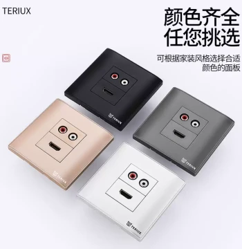Type 86 HD Audio Multimedia Socket 2.0 HD 4K Audio AV White Black Silver Gold Dark Gray