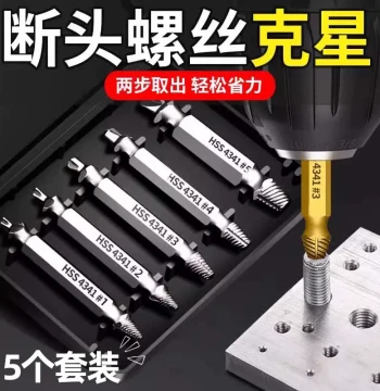 Broken Screw Extractor Tool for Removing Stripped, Slipped, or Rusted Screws and Bolts
