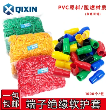Bare Terminal Insulated Soft Sleeve Wire Copper Lug Protective Cover V8-10/14/16/25 sq mm Cable Color Sleeves