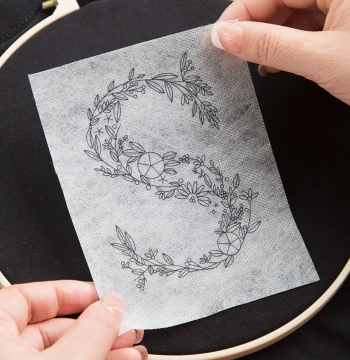 DIY Letter Embroidery Kit for Hoodies, Water-Soluble Fabric with Adhesive Backing, Dopamine Style Couple Gift