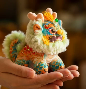 Aka Embroidery Handmade DIY Material Kit Water Qilin Fabric Doll Chinese Style Auspicious Beast Sachet Pendant Self-Embroidery Gift