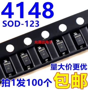 SMD 1206 Switching Diode 1N4148 Marking T4 SOD-123 [100 Pieces]