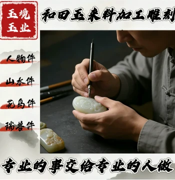 Hetian Jade Processing Carving Jade Processing Emerald Carving Raw Stone Custom Processing Master Design Jade Customization Jade Carving
