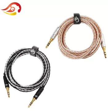 Factory Direct Qingyinfang Brushed 1.2m Male-to-Male 3.5 AUX Audio Cable Car Phone Connection Cable Mini 3