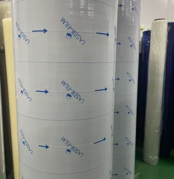 Laser Cutting Processing Protective Film, PE Printed Arrow Black and White Protective Film for Stainless Steel and Aluminum Plates