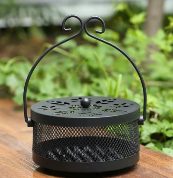 Creative Mosquito Coil Burner Mosquito Coil Stand Mosquito Coil Tray Mosquito Coil Box with Lid Fireproof Household Mosquito Ash Catcher Placer