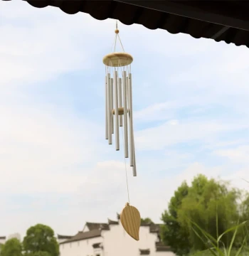 Nordic New Chinese Style Fresh Music Wind Chimes for Balcony and Outdoor, Dopamine Style Hanging Ornament, Gift for Girls, Decorative Pendant