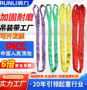 Flexible Soft Lifting Sling Double-Loop National Standard Industrial Circular 3T/5/10 Ton Hoisting Round Crane Tree Lifting Rope
