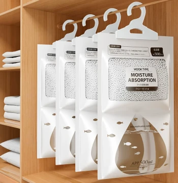 Japanese Hanging Dehumidifier Bags – Moisture Absorber & Mold Preventer for Indoor Closets, Dorms, and Student Rooms