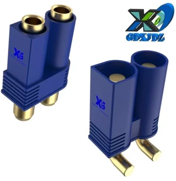 High Current 2P Male/Female + Housing EC6 Banana Plug EC6 Male/Female Terminals Internal Crown Spring Solder Wire 2P Male/Female Connector