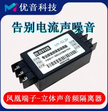 Youyin Professional Audio Isolator for Noise Elimination, Audio Filter with Screw Phoenix Terminals, Stereo GL3P