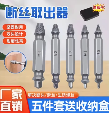 Broken Screw Extractor Set: Tools for Removing Stripped, Slipped, Rusted, or Broken Screw Heads and Damaged Threads