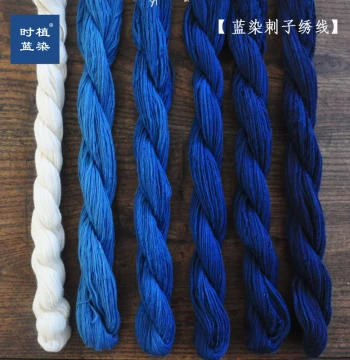 Plant-Dyed Indigo Sashiko Embroidery Thread - Botanical Indigo Dye
