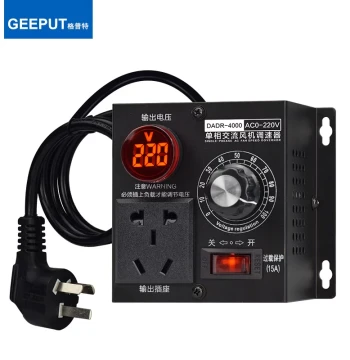 220V Electronic Voltage Regulator Speed Controller Single-Phase AC Adjustable Motor Controller Fan Blower Stepless Temperature and Light Dimming