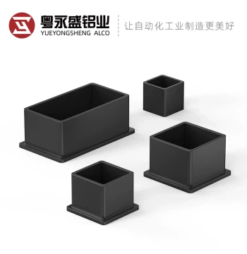 Rubber Foot Caps Industrial Aluminum Profile Accessories Floor Plugs Anti-Scratch Anti-Slip Plastic Rubber Protective Base Pads