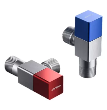JOMOO Cold/Hot Triangle Valve, Water Heater Octagonal Valve Switch, Home Toilet Stop Valve, All-Copper Thickened & Extended