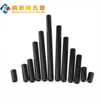 Long Nut Round Aluminum Alloy Standoff Connecting Column Aluminum Pull Rod Body Aluminum Rod Internal Thread M2 M2.5 M3 Black Through-Hole