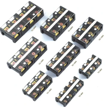 TC Terminal Block TC603, 604, 1003, 1004, 250, 400A-2, 3, 4, 5 Position High Current Copper Components