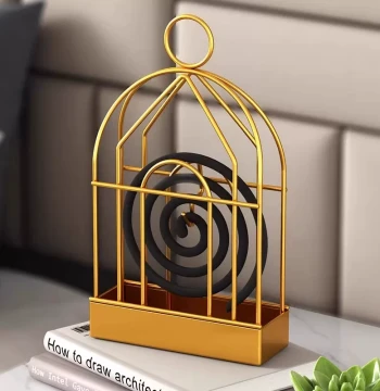 Mosquito Coil Holder and Box, Household Stand, Outdoor Tray with Lid, Safe Hanging Fireproof Ash Catcher, Handcrafted