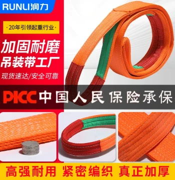National Standard Colored Flat Lifting Slings, Thickened Crane Straps for Industrial Hoisting, 2T/3/5/10 Ton, 6 Meters Lifting Rope